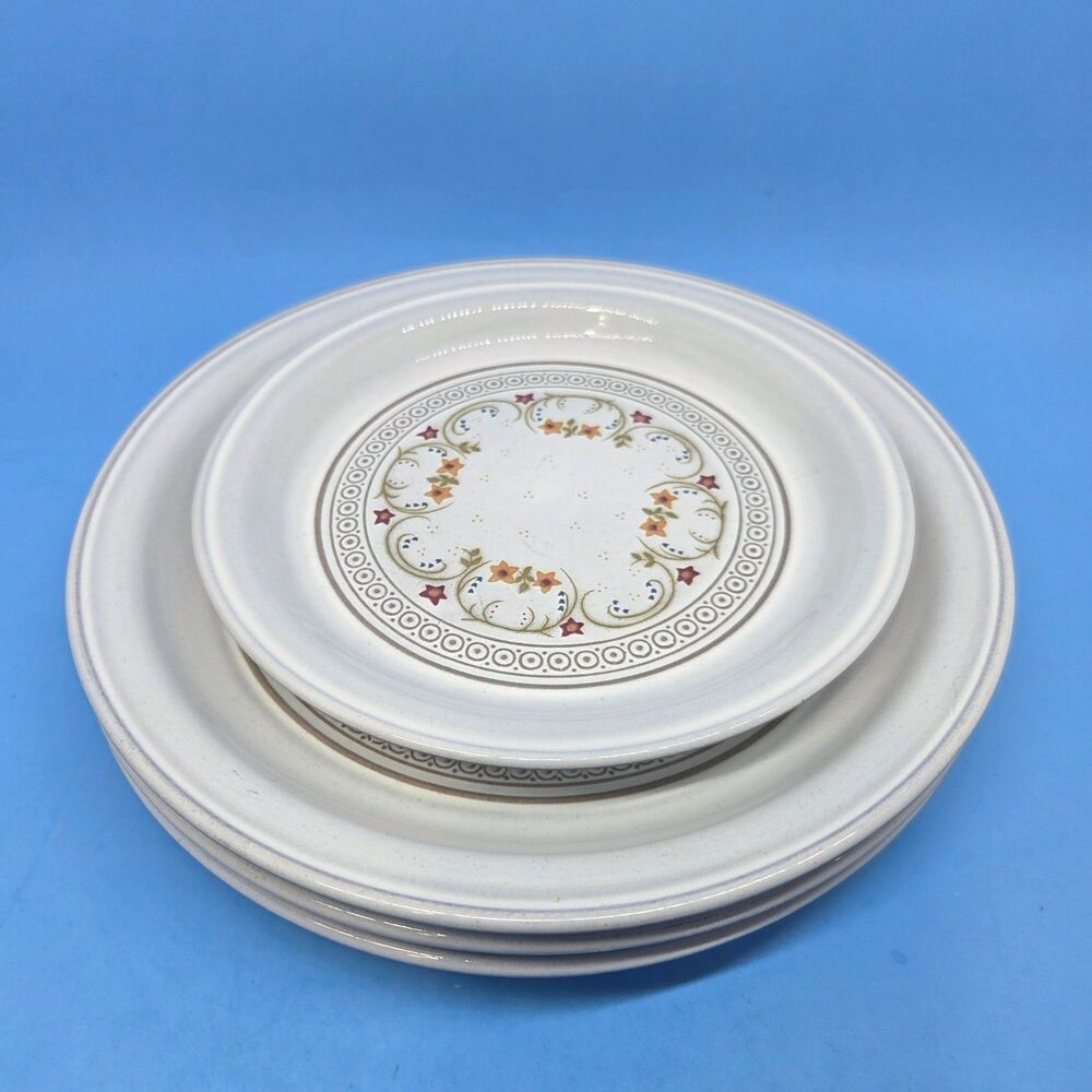 Denby-Langley AVIGNON Set OF 3 Vintage 9" Salad And 1 Vintage  Bread Plates GUC